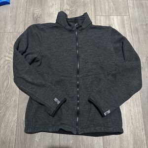 The North Face Jacket Women Black Fleece Lined Polyester Full Zip Medium